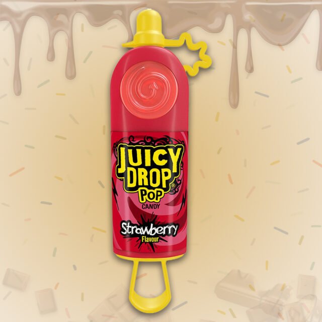 Bazooka Juicy Drop Pop Strawberry 26 g ( Imported )
