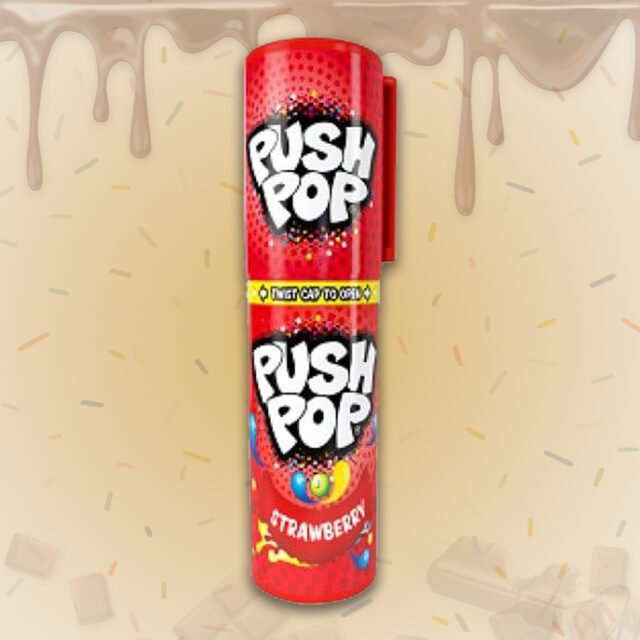 Bazooka Push Pop Strawberry 20 g ( Imported )