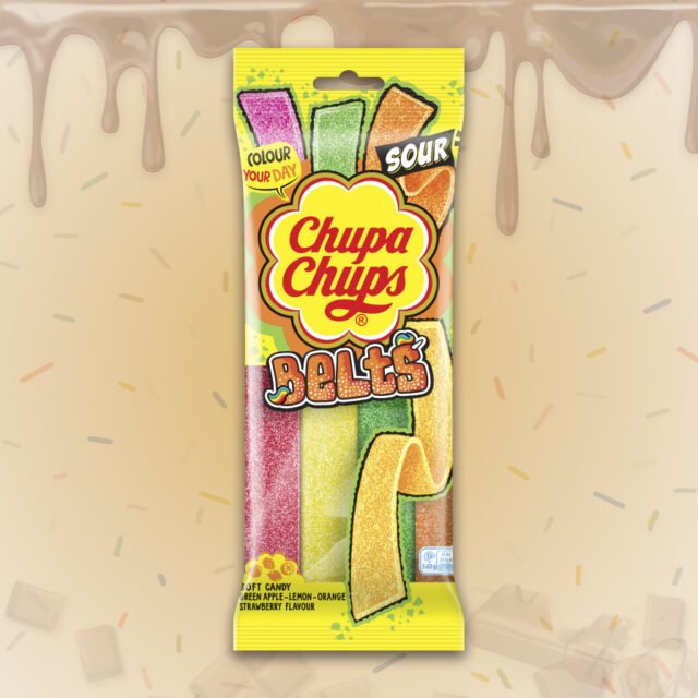 Chupa Chups Belts Strawberry+Apple Mix 80 g ( Imported )